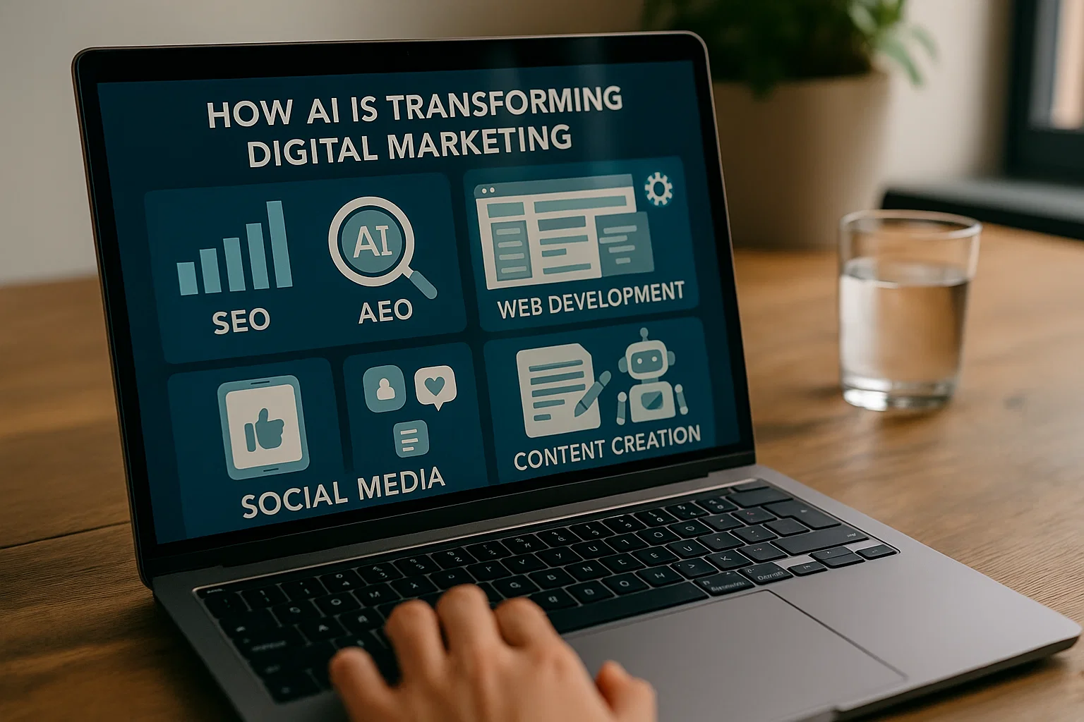 Read more about the article How AI Is Transforming Digital Marketing: SEO, AEO, Web Development, Social Media & Content Creation in 2026